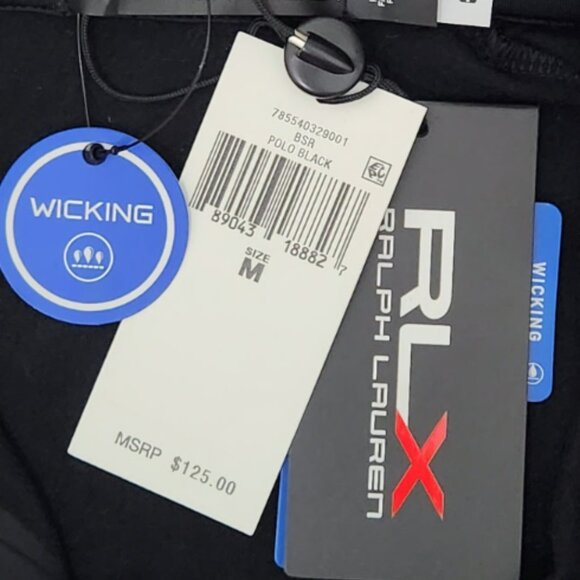 RALPH LAUREN Men's Med RLX Golf Performance Stretch Quarter-Zip Pullover New tag - Picture 15 of 16